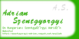adrian szentgyorgyi business card